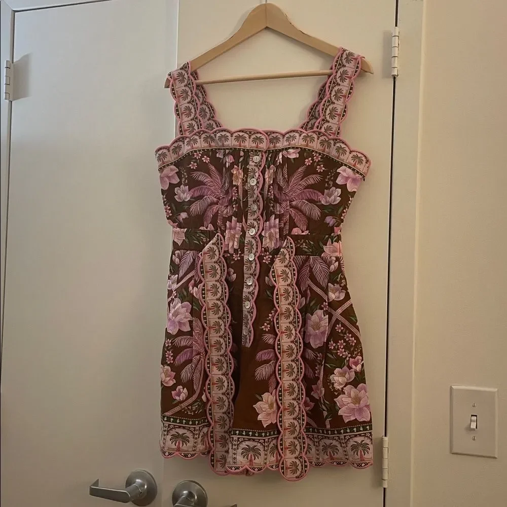 NWT Farm Rio Palm Dream Pleated Romper Palm Dream Women Size S - Picture 3 of 15